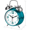 SHARP SPC851 Twin Bell Alarm Clock, Teal