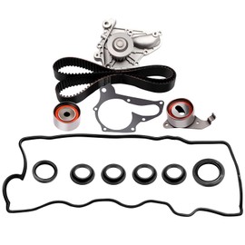 Timing Belt Kit including timing Belt water pump with gasket tensioner bearing etc, OCPTY Compatible for 1987 1988 1989 1999 2000 2001 for Toyota camry/1996 1997 1998 1999 2000 for Toyota for RAV4