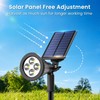 JEJOT 6 Pack Solar Lights Outdoor Waterproof,Warm White Light,2 Lighting