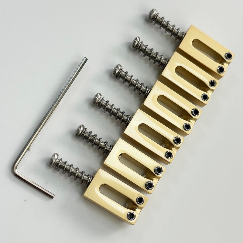 OVSAL Gold Guitar Bridge Saddles 10.5mm Tremolo Bridge Saddles for