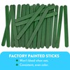 CraftySticks- 100 Pack 4.5 Inch Green Painted Popsicle Sticks, Wood