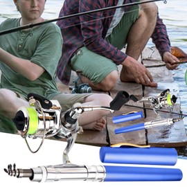 Pen Fishing Pole | Solid Miniature Telescopic Travel Fishing Rod Fishing Pole,Hand Pole Fishing Rod Lightweight Crappie Fishing Rod for Streams, Lakes, Rivers Freshwater Seawater