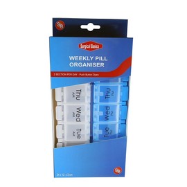Surgical Basics Weekly Pill Organiser AM/PM Large (24 x 12 x 2cm)