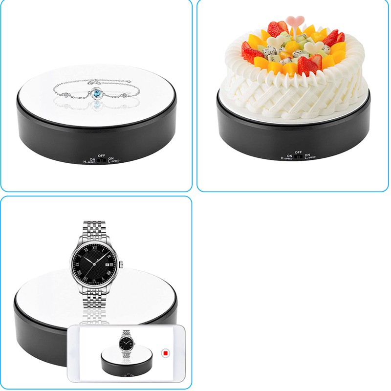 Mirror Surface 360° Rotary Display Stand Adjustable Rotating Speed Turntable