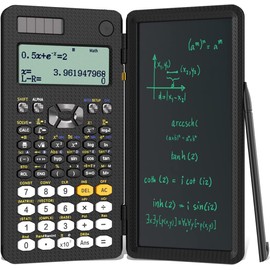 ROATEE Scientific Calculator, Electronic Memo Pad with Calculator, 417, Multi-functional Electronic Calculator, 2-in-1 Calculation, Statistical Calculation, Mathematical Natural Display, 4-Line Display, Functions and Functions, Scientific Calculator, Sol