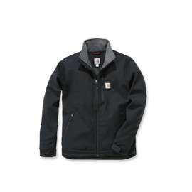 Carhartt Men's Big & Tall Rain Defender Relaxed Fit Heavyweight Softshell Jacket, Black, 3X-Large Big Tall