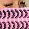 10 Pairs of 3D Artificial Eyelashes Russian False Natural Look