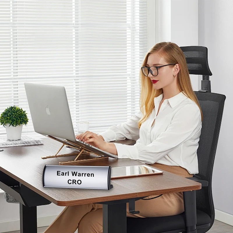 Name Plate for Desk 5 Pack 2.36"x10", Aluminum Office Name