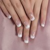 Elevenail Daily Natural Nude White Press On French Uñas Cortas