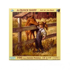 SUNSOUT INC - A Quick Sniff - 500 pc Jigsaw Puzzle by Artist: Jim Daly - Finished Size 19" x 19" - MPN# 29426