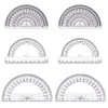 LYITZW 6 Pieces Plastic Geometry Goniometer, 180 Degree Plastic Protractor,