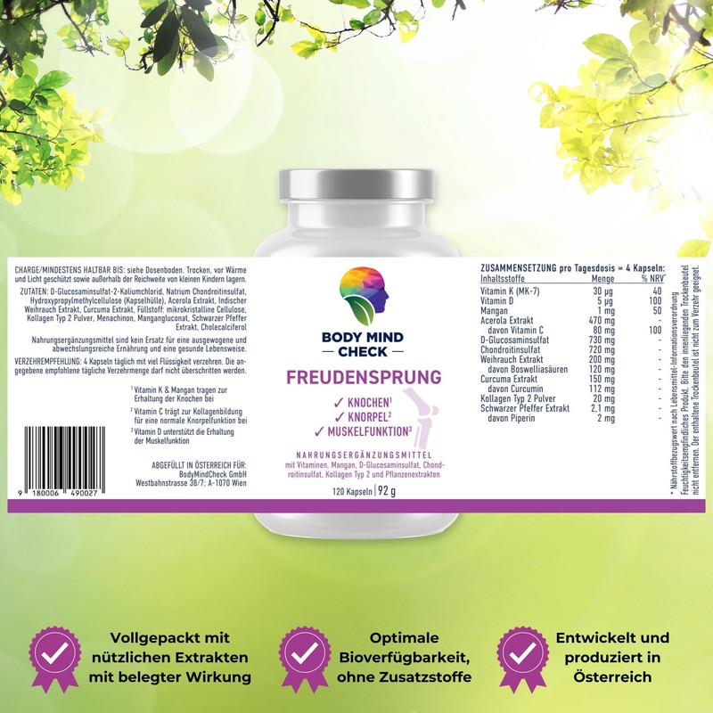 Freudensprung Joint Capsules High Dose – 120 Capsules – Joint