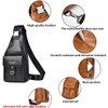 Hjkiopc Sling Bag for Men,Leather Chest Bag with Adjustable Strap,Waterproof