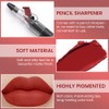HHLTOH Classical Red Crayon Matte Lipstick Lip Liner Pencil, Moisture