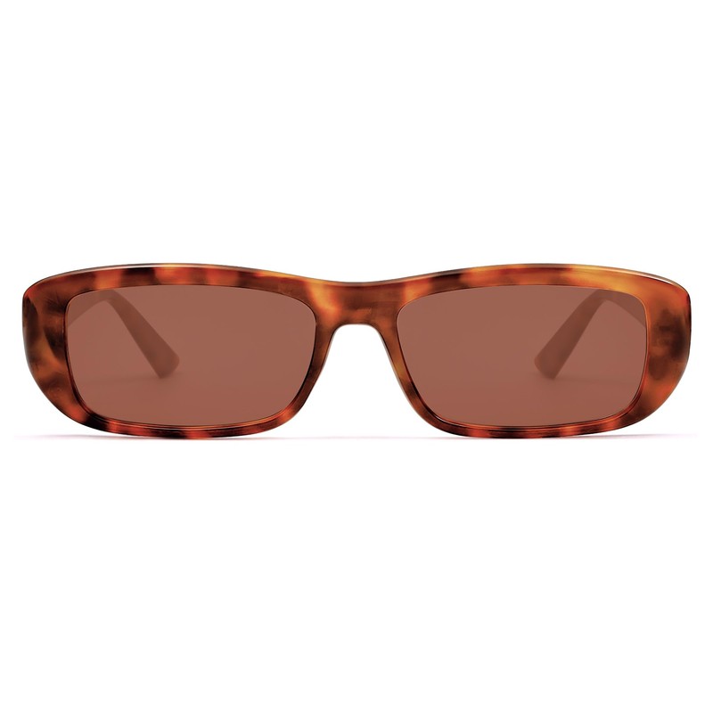 SOJOS Retro Rectangular Polarised Sunglasses Women's Slim Square UV400 Sunglasses