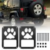 Tail Light Cover Dog Paw Aluminum Alloy Covers Guards Compatible