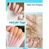 Adonafy Tips for Gel Nails, Pack of 240: Soft Gel