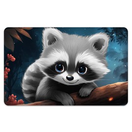 Peacoblue Bank Card Stickers Small Raccoons at Night Credit Debit Cards Custom Case Protection 4 Styles Scratch Resistant and Attractive Stickers for EBT Transport Key Card