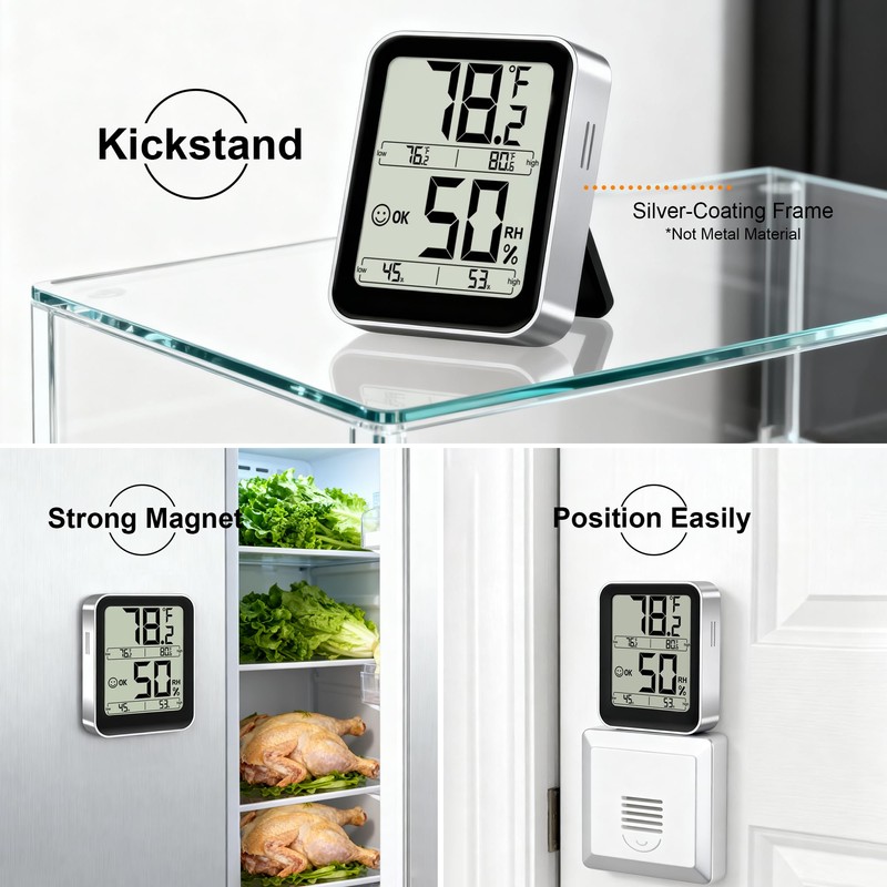 Antonki Room Thermometer Indoor Hygrometer Digital Temperature and Humidity Sensor