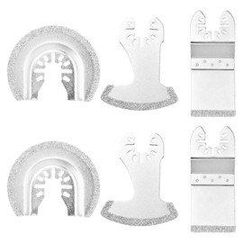 6 Pcs Diamond Oscillating Tool Blades, Grout Removal Blade for Oscillating Tool, Multitool Mortar Cutting Saw Blades Fit DeWalt Milwaukee Makita Ryobi and More