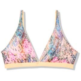 Parade Women's Silky Mesh Plunge Bralette, Waterlilies, X-Large