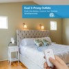 DEWENWILS 2 Side Outlets Remote Control Outlet with 2 Remotes
