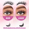 Lash Clusters Wispy 10-18mm 300pcs Volume Lash Extensions D Curvature