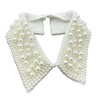 Statement Necklace for Women Girls Simulated Pearl Beaded Bib Detachable