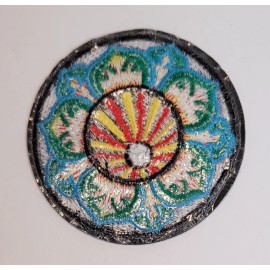 Namaste Yoga 3" Embroidered Patch. Lotus Petal Buddha