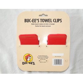 Buc-ee's Heavy Duty Towel Clip Beach Pool, Red