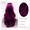 Angle Lucky Dark Purple Lace Front Wig Long Wavy Ombre