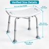 6-Height Adjustable Shower Chair Stool with Non-Slip Feet and 300