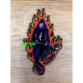 GRIM REAPER PATCH vintage embroidered iron on chopper motorcycle biker rider
