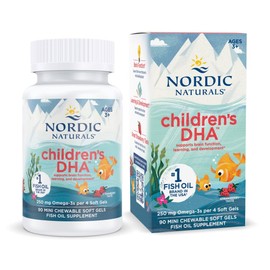 Nordic Naturals, Children's DHA, Strawberry, 250 mg, Chewable Soft Gels