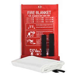 Smilco Fire Blanket - 40" x 40" Fiberglass Emergency Fire Blanket for Home and Kitchen, Bedroom, Camping, Grill, Fireplace, Easy,Safe for Young Adults and Seniors