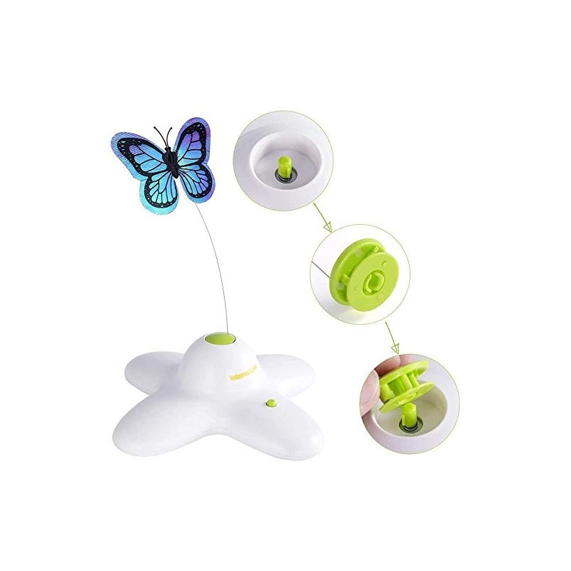 ALL FOR PAWS Interactive Flutter Bug Cat Butterfly Toy with