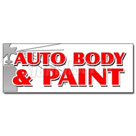 36" AUTO Body & Paint Decal Sticker Collision Insurance car Repair Small Jobs