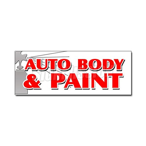 36" AUTO Body & Paint Decal Sticker Collision Insurance car