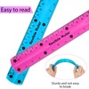 2 Pcs Flexible Ruler, 30cm/12inch Plastic Ruler Shatterproof Straight Ruler