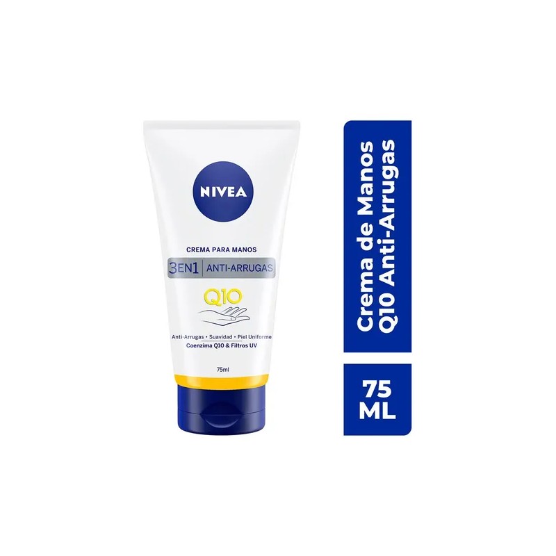 Nivea Q10 Crema de Manos Humectante Antiarrugas, 75ml