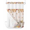 No Hook Thanksgiving Shower Curtain with Snap in Liner Set,Autumn
