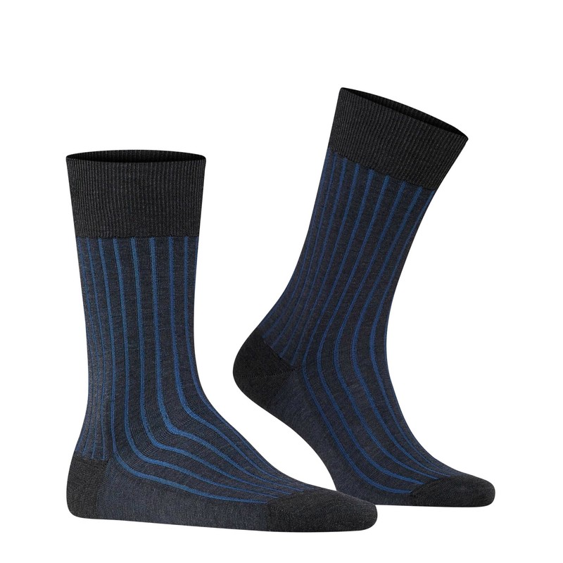 Calcetines Shadow M So, FALKE, Hombre, Gris (Anthracite Melange 3191),