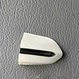 fitfoyo Front Exterior Left Driver Side Door Handle Lock Bezel Cover Cap Fit for Ford Fusion 2013-2020, for Edge 2015-2020 (White with Chrome)