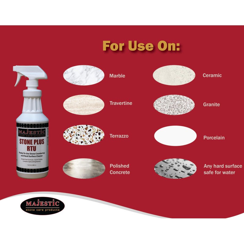 Majestic Stone Plus Spray Ready-To-Use Cleaner Qt.