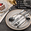 40 Piece Black Silverware Set, Stainless Steel Flatware Cutlery Set