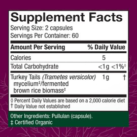Host Defense Turkey Tail Capsules - Digestive Health & Immune Response Support Supplement - Mushroom Supplement for Gastrointestinal & Gut Microbiome Support - 120 Capsules (60 Servings)*