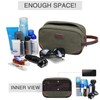 Men's Travel Toiletry Organizer Bag Canvas Shaving Dopp Kit TSA