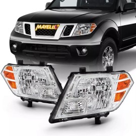 MAYELLO For 2009-2021 Frontier Truck Headlights Headlamps Replacement 09-21 Left+Right