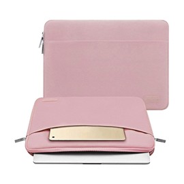 MOSISO Laptop Sleeve Bag Compatible with MacBook Air/Pro, 13-13.3 inch Notebook, Compatible with MacBook Pro 14 inch M3 M2 M1 Chip Pro Max 2024-2021, Polyester Horizontal Case Cover, Pink