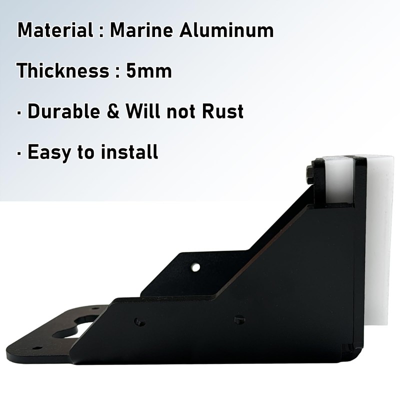 HEURYTEP Aluminium Transom Trolling Motor Mount for Kayaks, 5mm Thickness